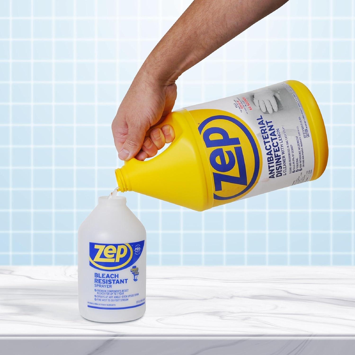 image:imageZep Commercial 1041688 Antibacterial Disinfectant Cleaner with lemon 1 gal Bottle128 Fl Oz Pack of 4