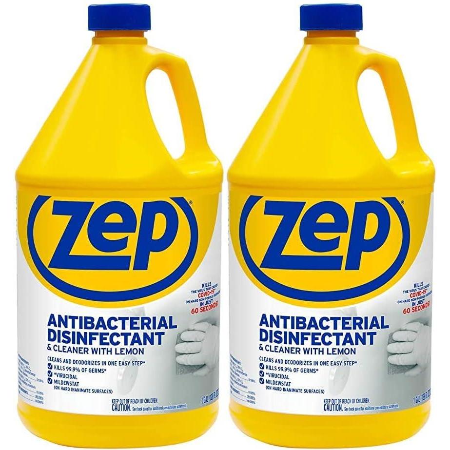 image:imageZep Commercial 1041688 Antibacterial Disinfectant Cleaner with lemon 1 gal Bottle128 Fl Oz Pack of 2