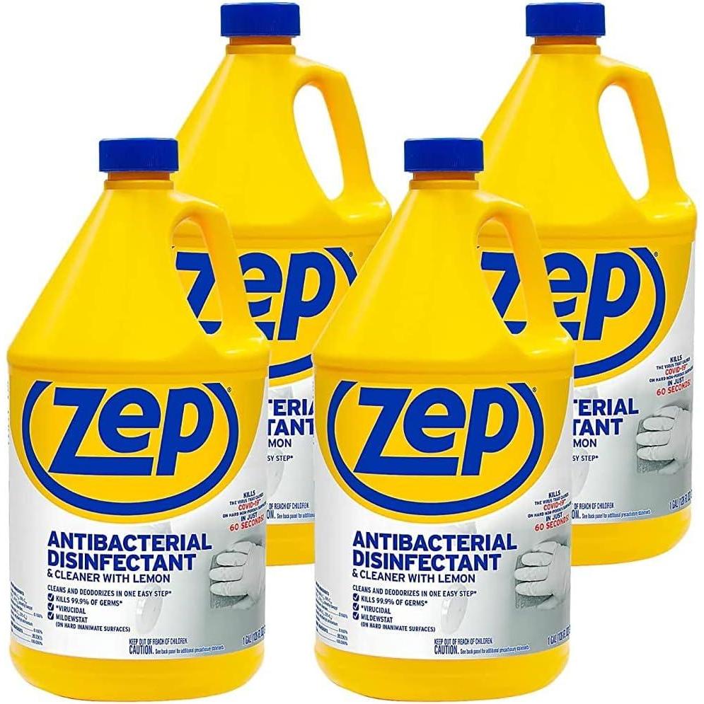 image:imageZep Commercial 1041688 Antibacterial Disinfectant Cleaner with lemon  1 gal Bottle128 Fl Oz Pack of 4