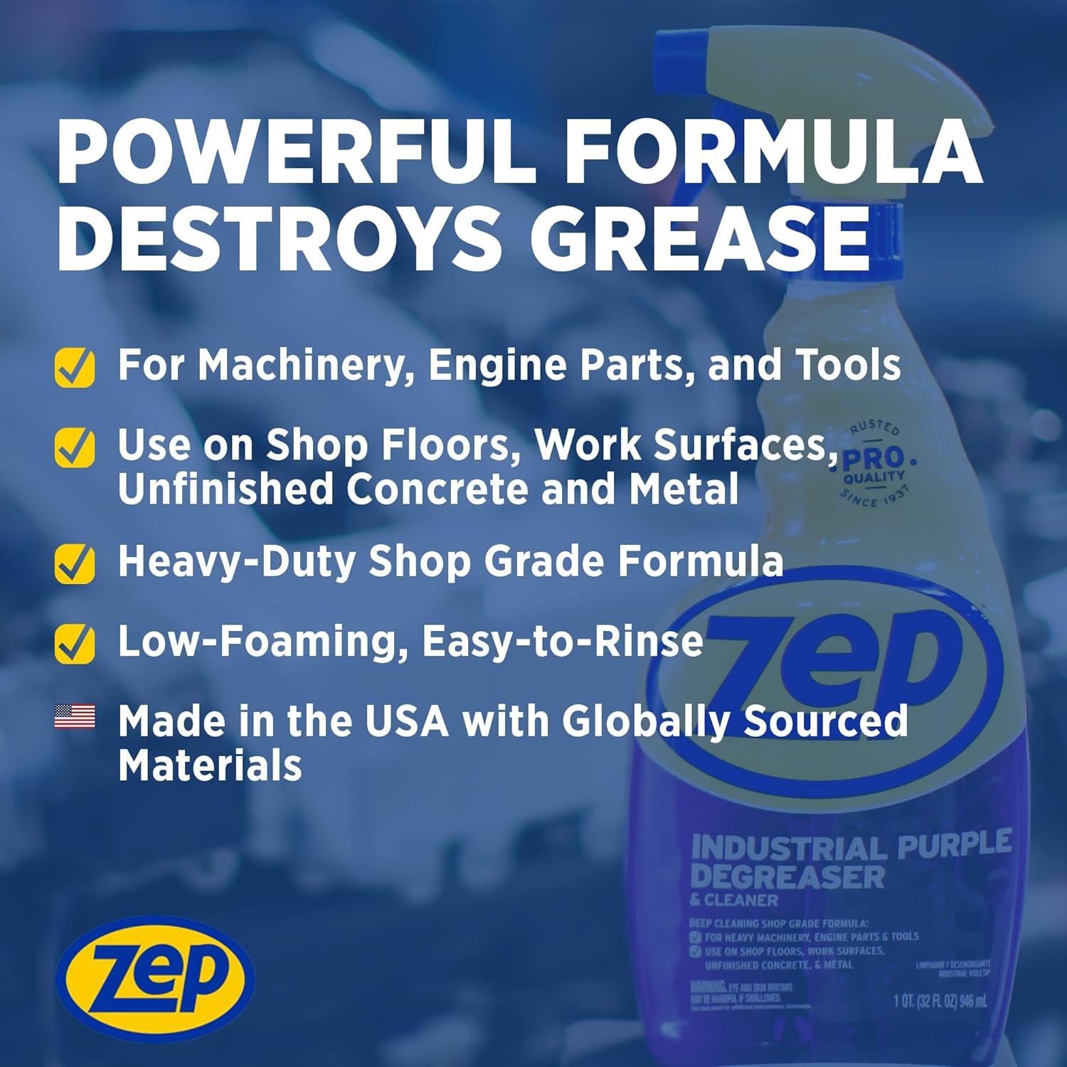image:imageZep Industrial Purple Cleaner and Degreaser Concentrate 32 Ounce Case of 4 R42310 Easy to Rinse Formula1