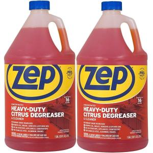 Zep Heavy-Duty Citrus Degreaser Cleaner Concentrate – 1 Gallon (Case of 4) ZUCIT128 – Restaurant Grade Degreaser and Cleaner Removes Oil, Grease, Adhesive, and Kitchen Soil on Stovetops, Appliances(256 Fl Oz (Pack of 1))