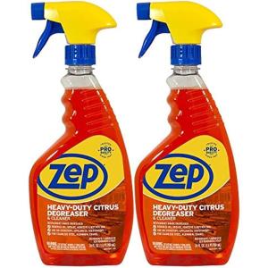 Zep Heavy-Duty Citrus Degreaser Cleaner Concentrate – 1 Gallon (Case of 4) ZUCIT128 – Restaurant Grade Degreaser and Cleaner Removes Oil, Grease, Adhesive, and Kitchen Soil on Stovetops, Appliances(24 Fl Oz (Pack of 2))