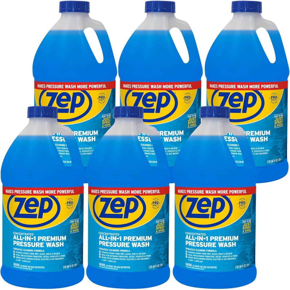image:imageZEP AllInOne Pressure Wash 64 OZ Case of 6 ZUPPWC64 Tackle Dirt Grease Oil Grime Road Film Mold or Mildew Stains