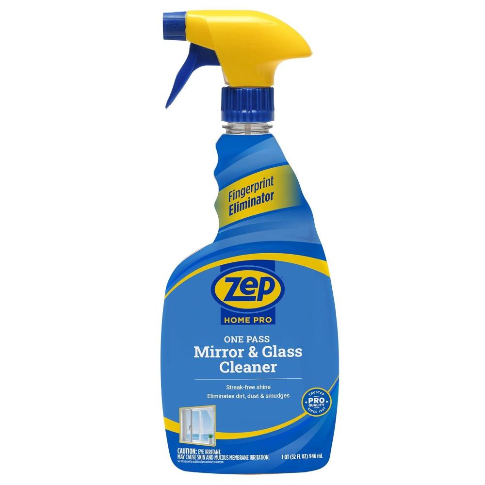 image:imageZep Home Pro One Pass Mirror amp Glass Cleaner  32 Ounce R49606  Leaves a StreakFree Shine While Eliminating Dirt Dust and Smudges from Glass Windows Glass Furniture and Mirrors