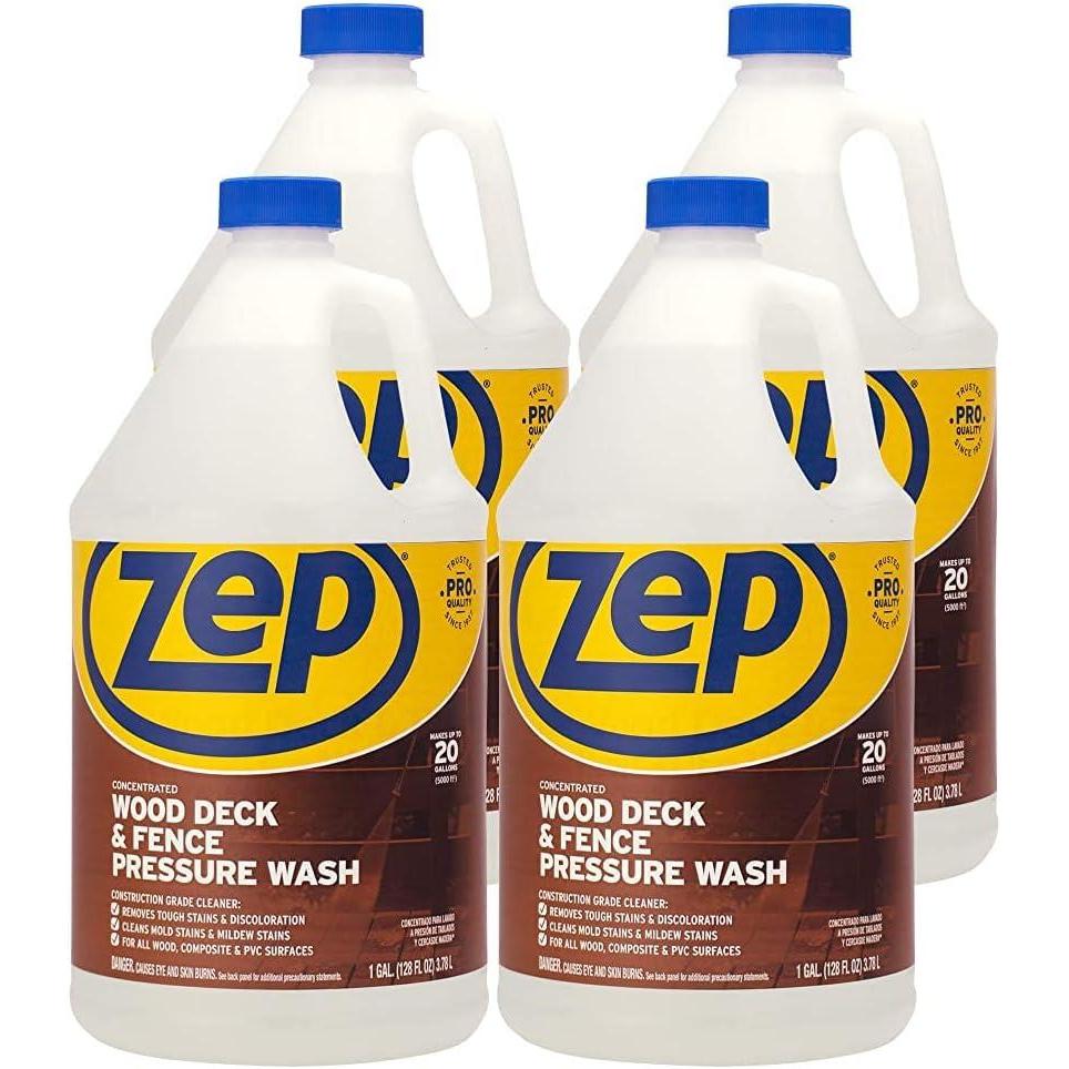 image:imageZep Wood Deck and Fence Pressure Wash Cleaner Concentrate  1 Gallon Case of 4 ZUDFW128  Construction Grade1